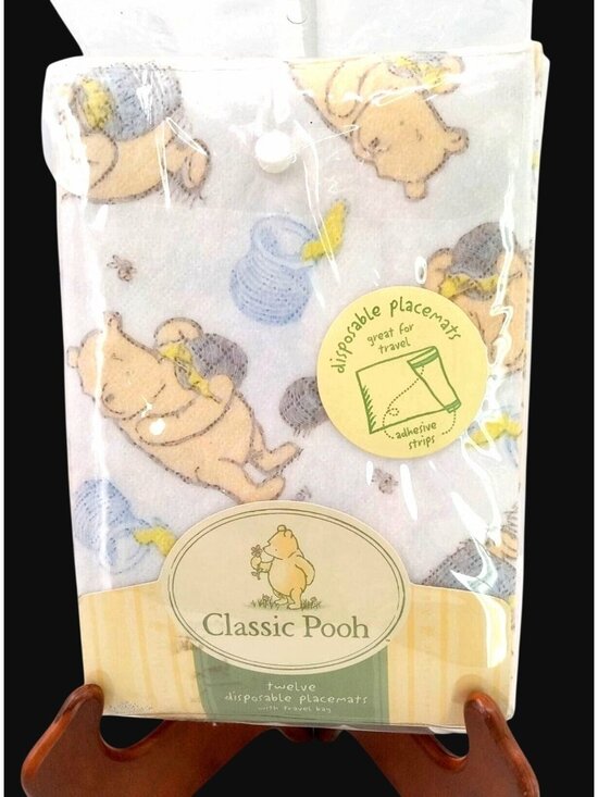 Disney Other - Vintage Winnie Pooh Disposable Placemats 2004 Classic HoneyPot Place Mats Travel